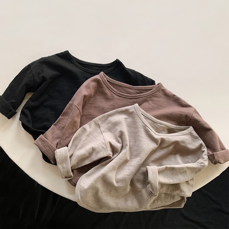 Toddler Boy Solid Color Loose T-Shirt - image 5