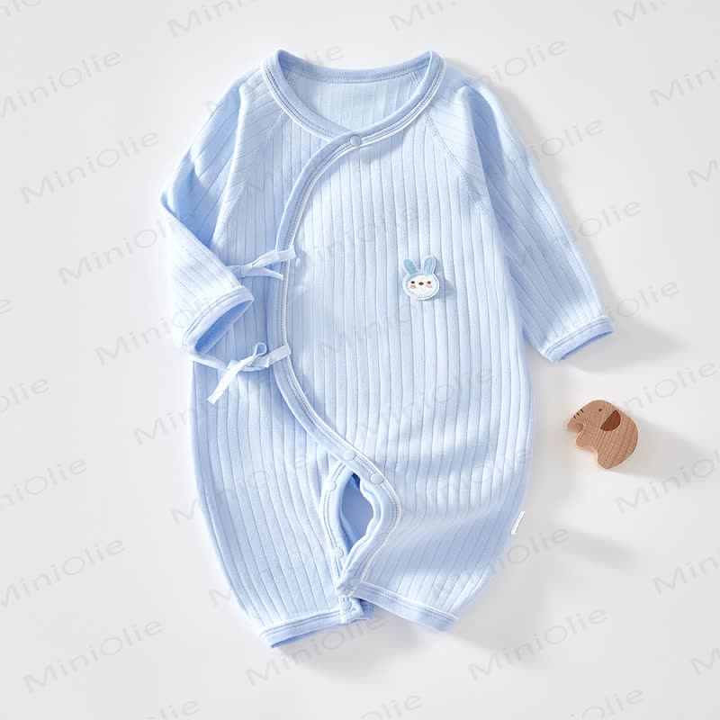 Baby Bunny Seamless Kimono Romper - Blue - 3-6M - image 3