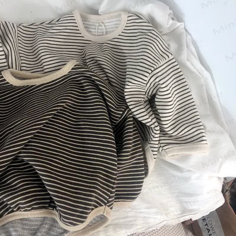 Kid Boy Striped Crew-neck Long Sleeve Top - image 2