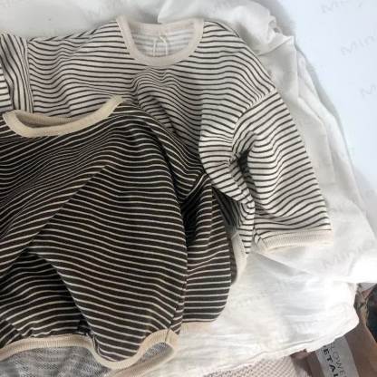 Kid Boy Striped Crew-neck Long Sleeve Top - image 2