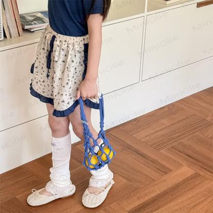 Toddler Soft Cotton Floral Trim Shorts - image 7