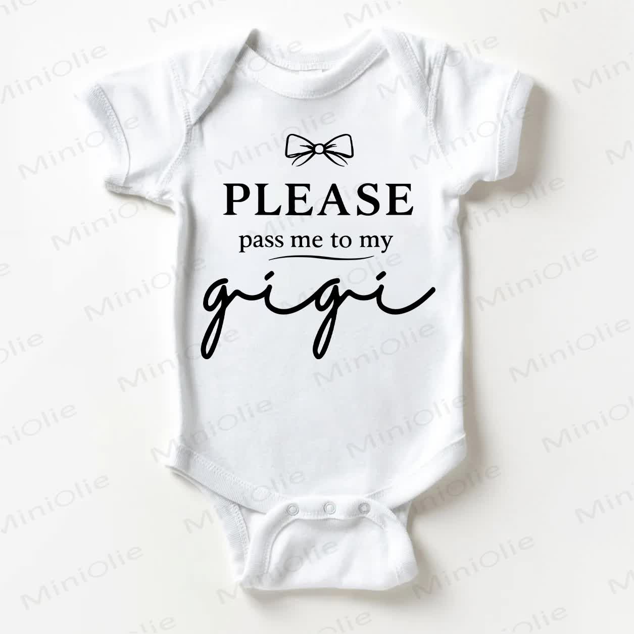 PLEASE PASS ME TO MY GIGI Baby White Bodysuit - White - 18-24M - image 1