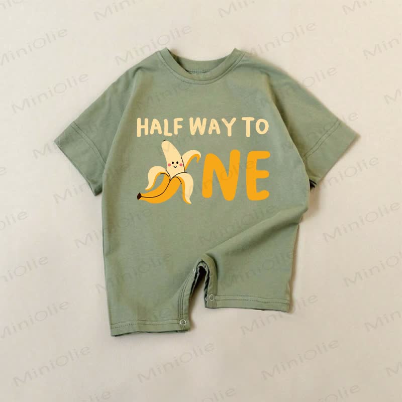 HALF WAY TO ONE Baby Green Romper - Green - 18-24M - image 1