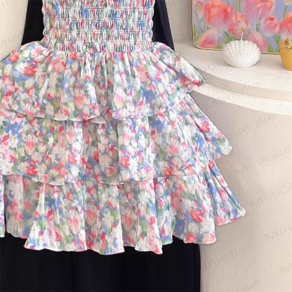 Toddler Girl Pink Floral Print Sleeveless Dress - image 3