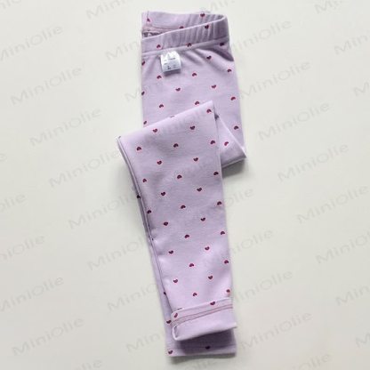 Toddler Kid Girl Leggings - Purple Love - 14Y - image 5