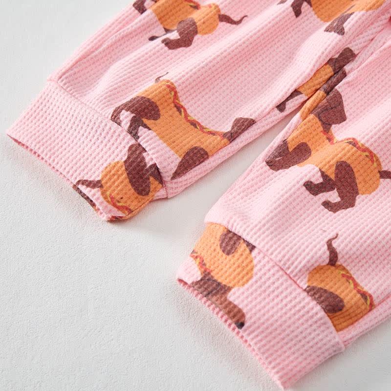 Baby Pink Dachshund Waffle 2-piece Set - image 7