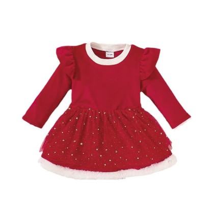 Baby Red Skirted Bodysuit with Headband - image 5