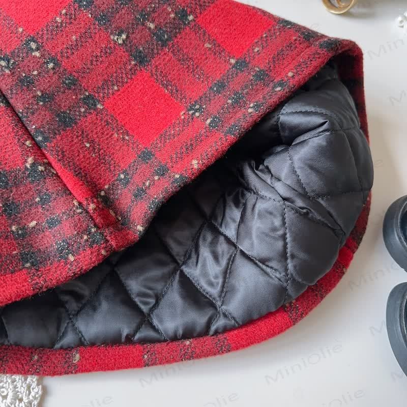 Toddler Girl Bow Plaid Sleeveless Dress & Grey Outerwear - image 19