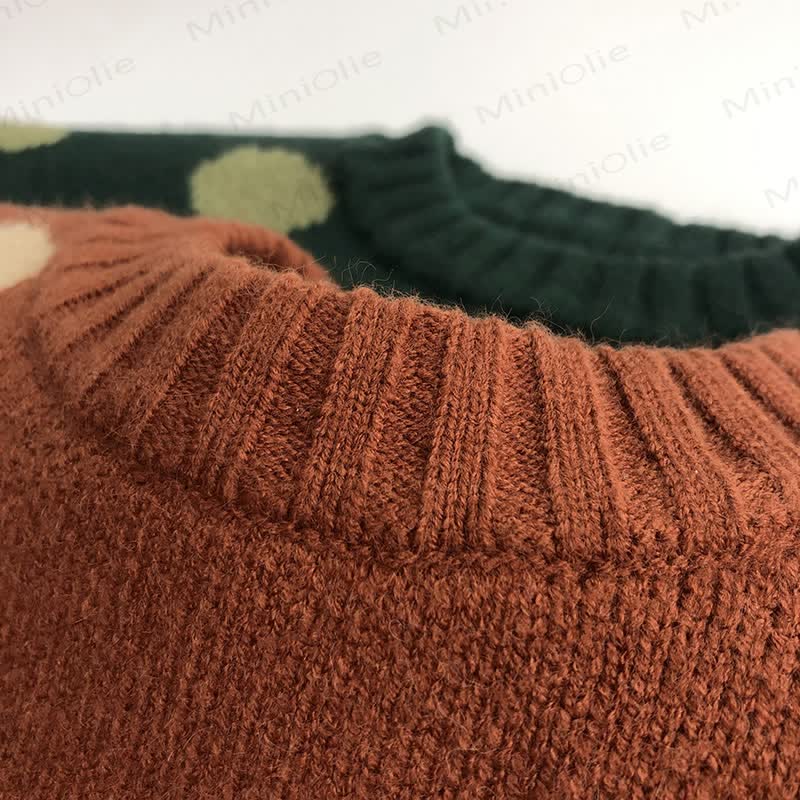 Toddler Knitted Dots Retro Style Sweater - image 9