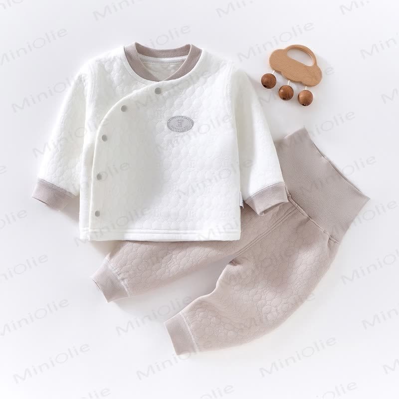 Baby 2-Piece Simple Soft Pajamas Set - Grey - 18-24M - image 11