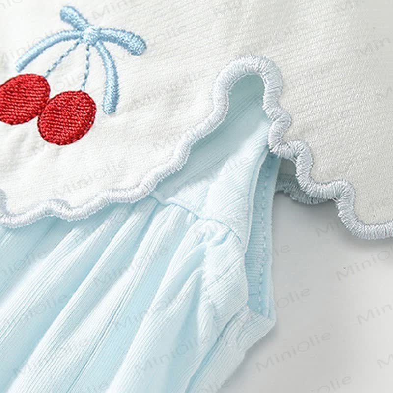 Baby Girls Cherry Print Sleeveless Romper - image 6