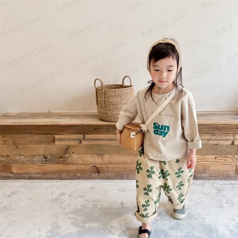 Toddler Retro Flower Loose Pants - image 7