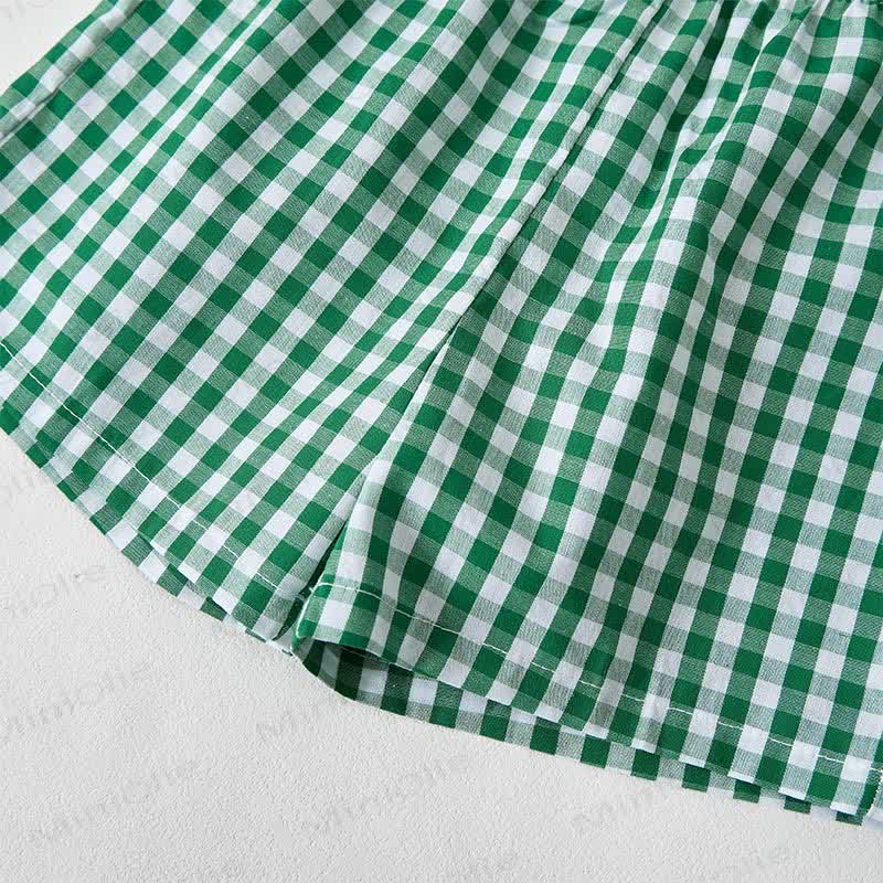MEX 2026 WORL CUP Baby Tee and Green Plaid Shorts 2-Piece Set - image 6