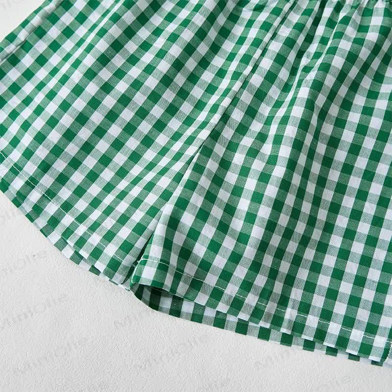 MEX 2026 WORL CUP Baby Tee and Green Plaid Shorts 2-Piece Set - image 6