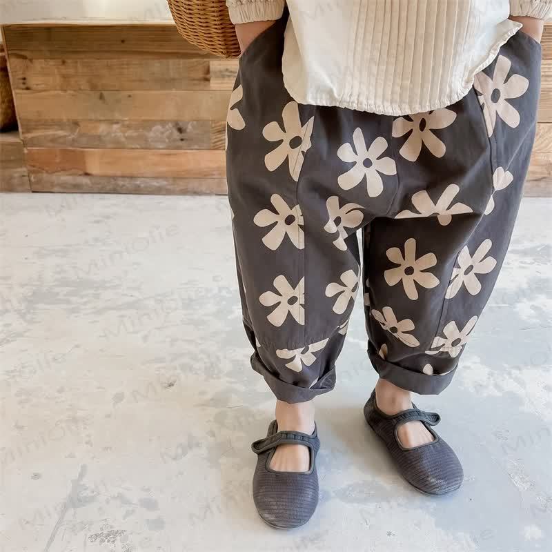 Toddler Retro Flower Loose Pants - image 22