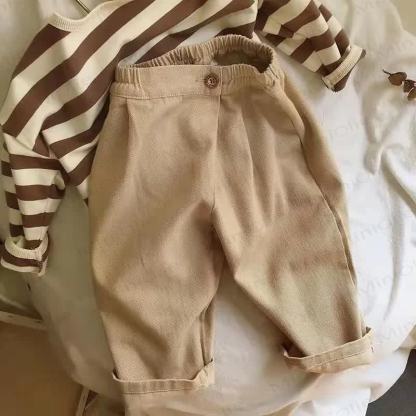Baby Toddler Solid Color Pants - Beige - 8Y - image 7