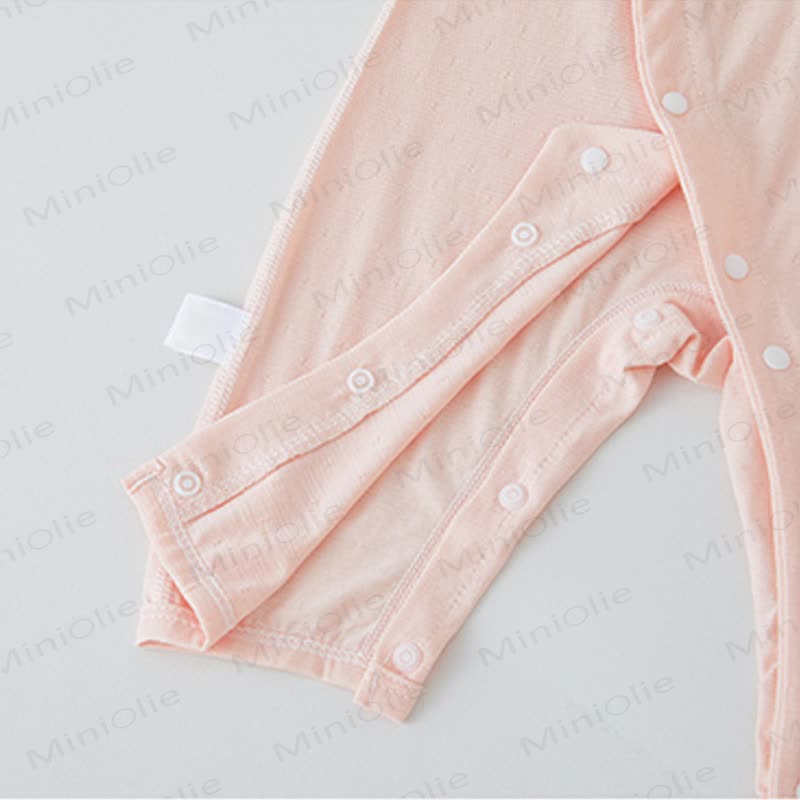 Baby Wrap Snap Solid Color Romper - image 8