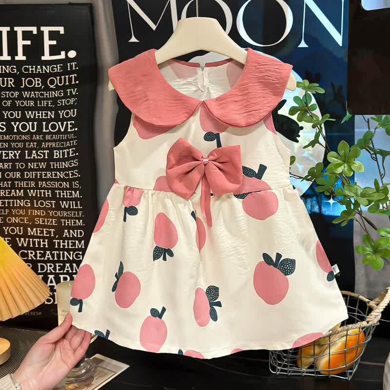 Toddler Girl Peter Pan Collar Summer Sleeveless Dress - Pink - 8-9T - image 4