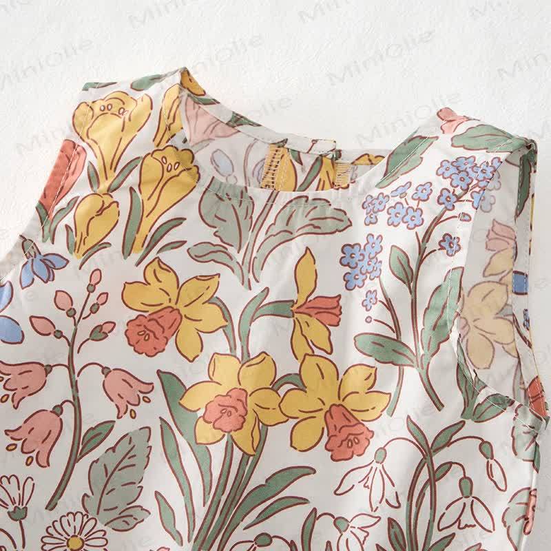 Baby Toddler Spring Flowers Sleeveless 2-piece Set - image 4