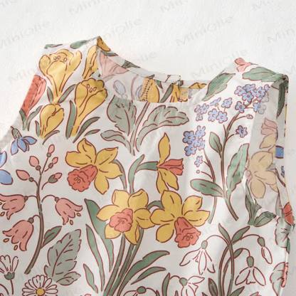 Baby Toddler Spring Flowers Sleeveless 2-piece Set - image 4