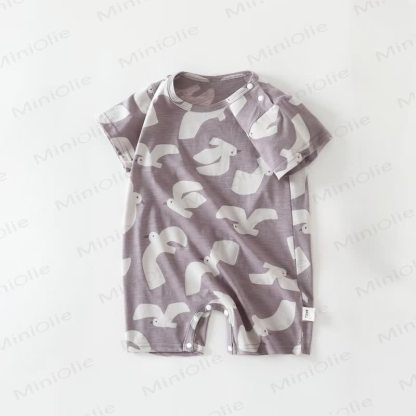 Baby Animal/Fruit Summer Romper - Purple Seagull - 18-24M - image 6