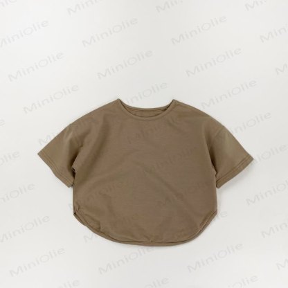 Toddler Girl Solid Color Casual T-Shirt - Khaki - 6-7.5T - image 4
