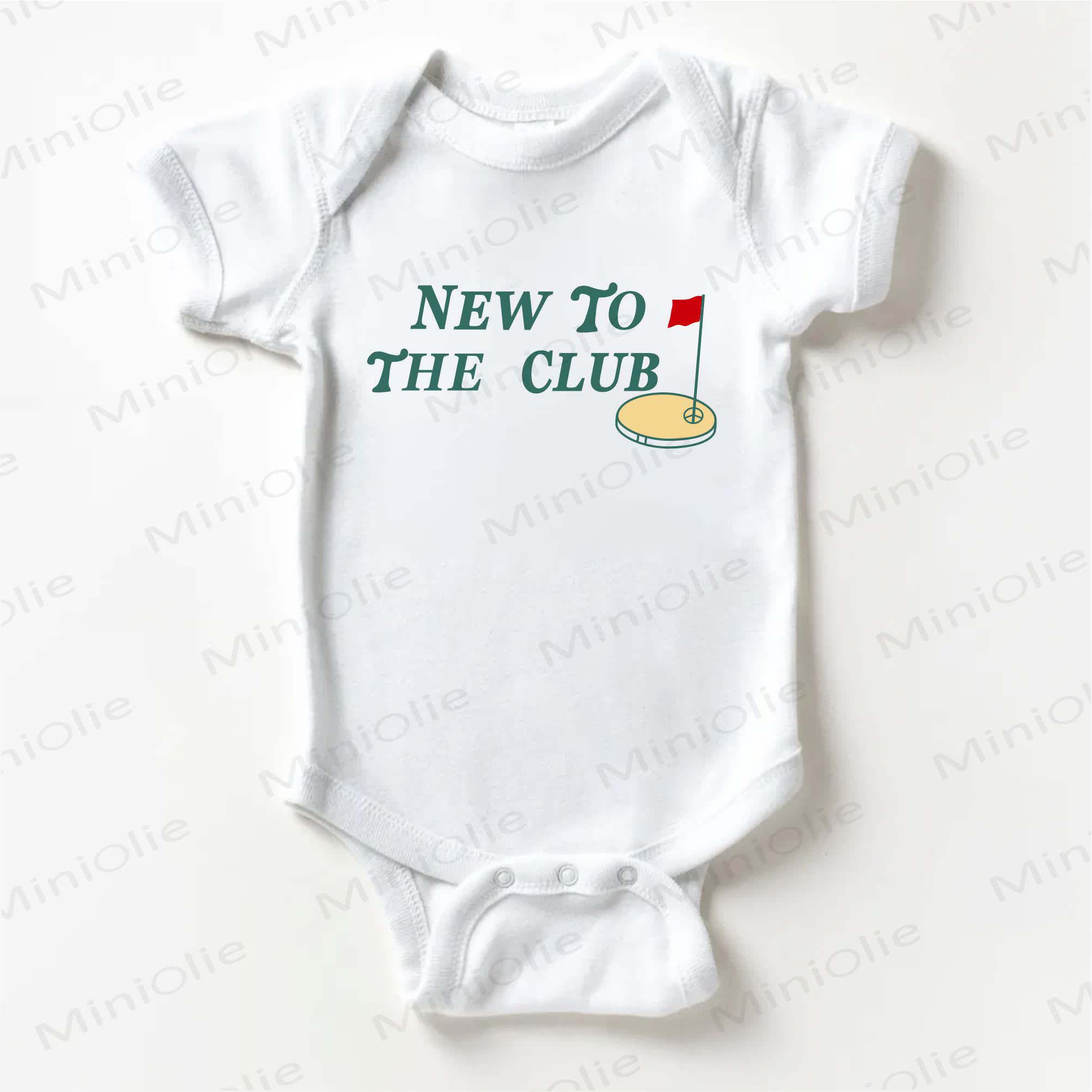 NEW TO THE CLUB Baby Pin Print White Bodysuit - White - 18-24M - image 1