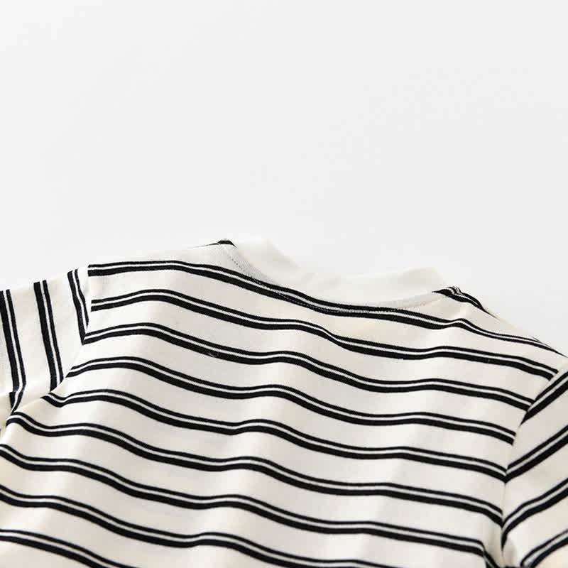 Baby Toddler Boys Cotton Striped Top or Solid Black Shorts - image 6