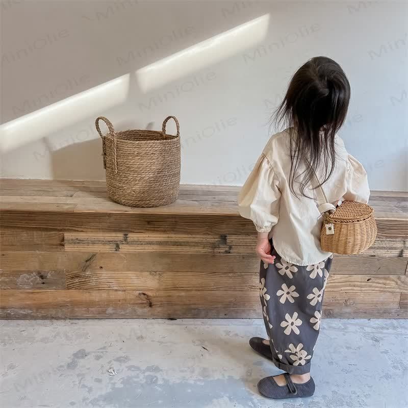 Toddler Retro Flower Loose Pants - image 20