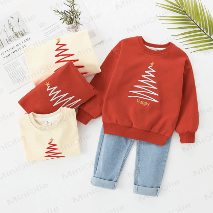 HAPPY Family Matching Christmas Tree Sweatshirt - image 8