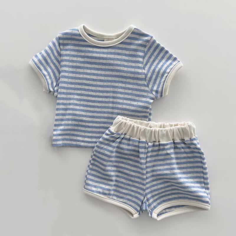 Baby Toddler Striped Top and Shorts 2-piece Set - image 5