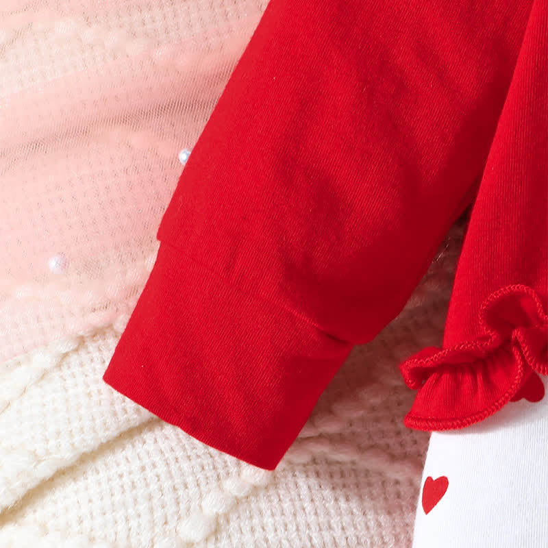 Baby Girl Bow Love Heart Romper with Headband - image 5