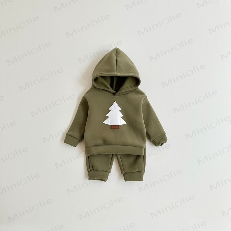 Baby Toddler Tree Applique Hoodie and Jogger Set - Green - 4Y - image 4