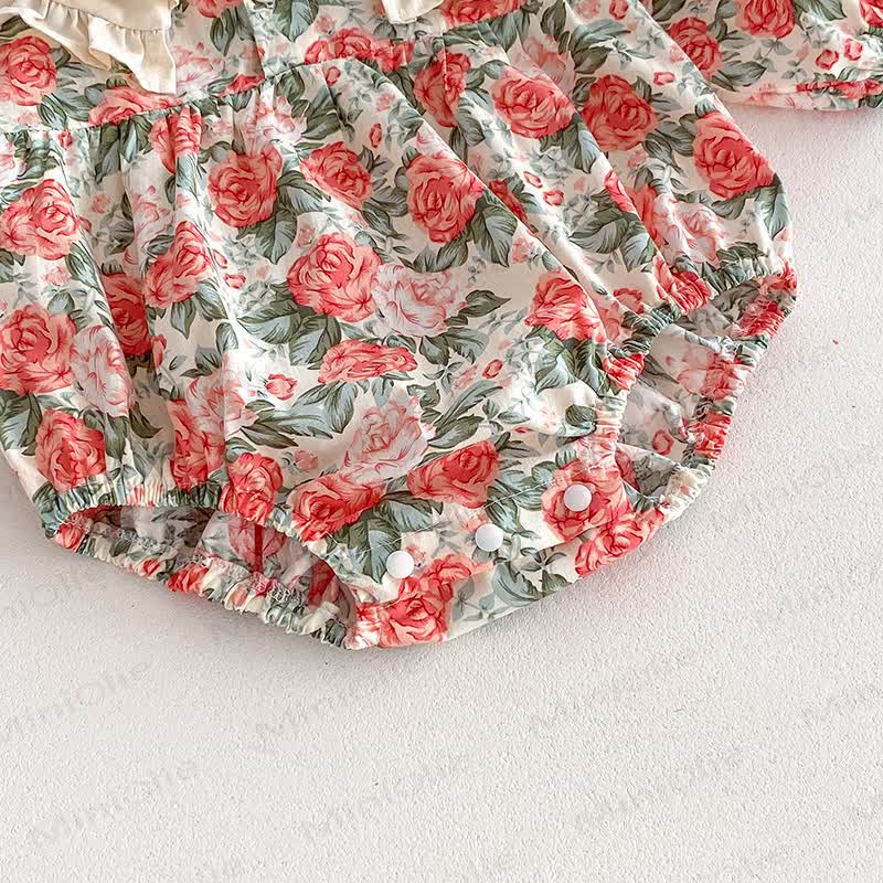 Baby Toddler Rose Red Dress/Bodysuit - image 7