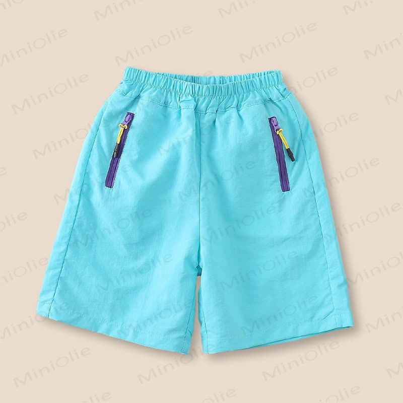 Toddler Kid Boys Solid Color Nylon Shorts - Blue - 10-11T - image 3