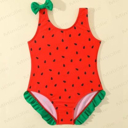 Baby Girl Suspender Watermelon Swimsuit - image 3