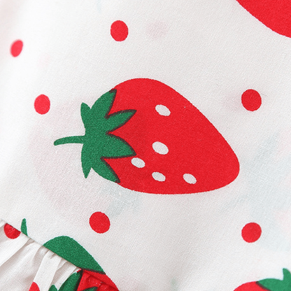 Baby Strawberry Dots Dress with Hat - image 9