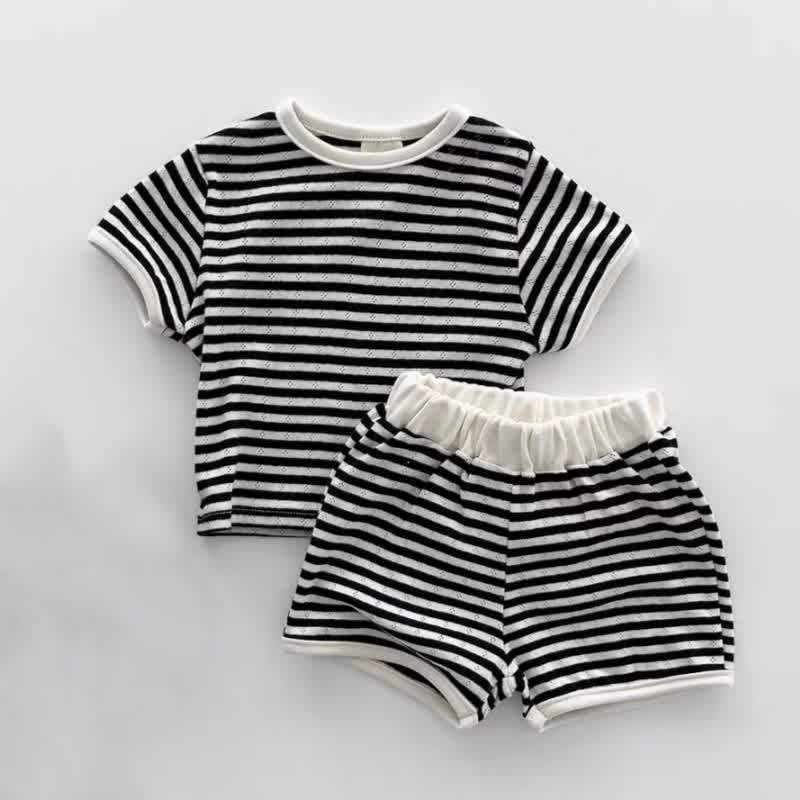 Baby Toddler Striped Top and Shorts 2-piece Set - image 4