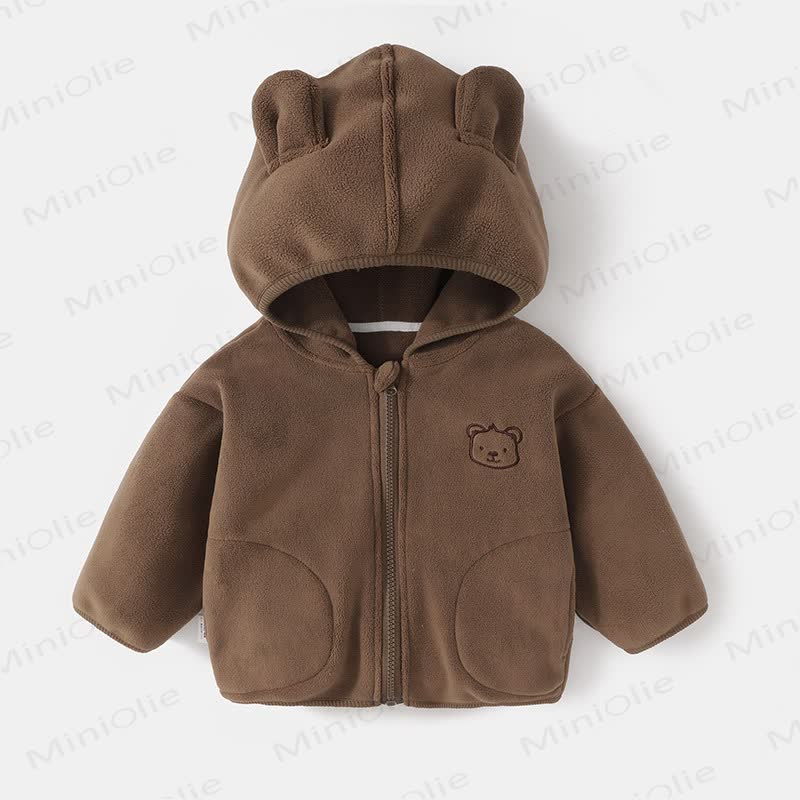 Baby Hooded Animal Cartoon Outerwear - Dark Brown - 5-7T - image 7
