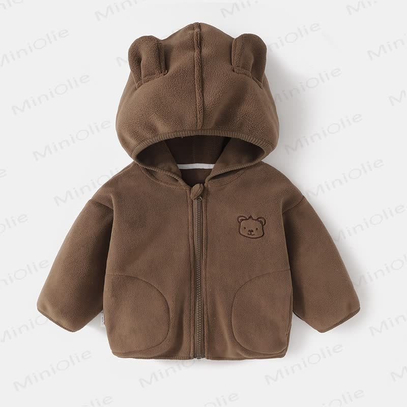 Baby Hooded Animal Cartoon Outerwear - Dark Brown - 5-7T - image 7