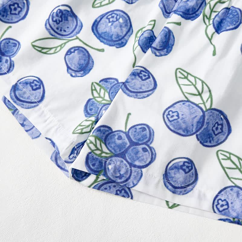 Baby Toddler Blueberry Print White Top and Shorts 2-piece Set - image 7
