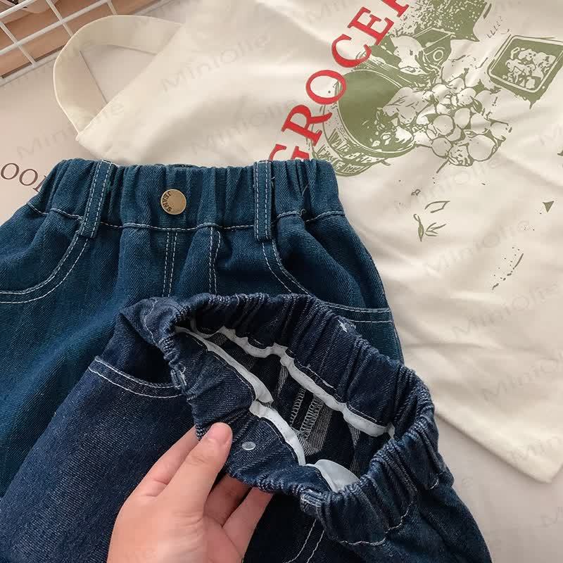 Toddler Boy Patch Striped Casual Denim Pants - image 10