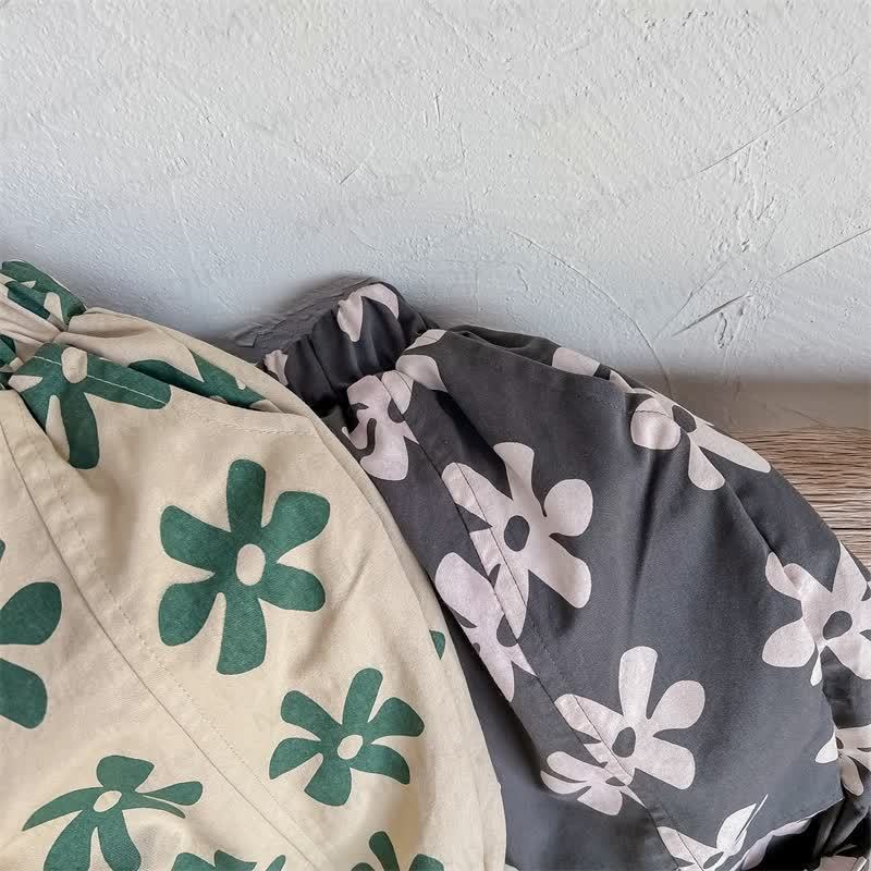 Toddler Retro Flower Loose Pants - image 5