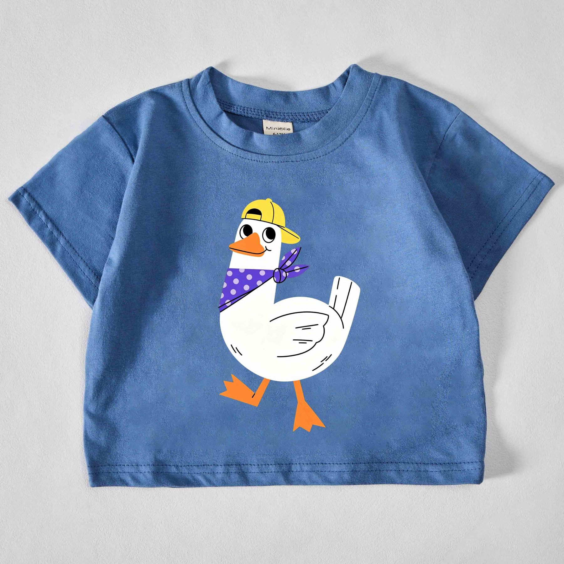 Baby Baseball Cap and Duck Blue T-shirt - Blue - 18-24M - image 1