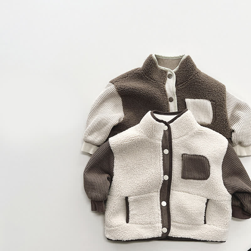 Baby Toddler Crew Neck Color Block Outerwear - image 2