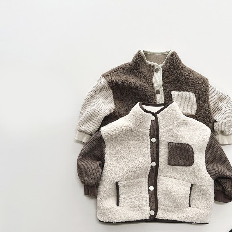 Baby Toddler Crew Neck Color Block Outerwear - image 2