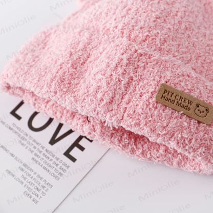 Baby Plush Bear Ears Knit Cap - image 8