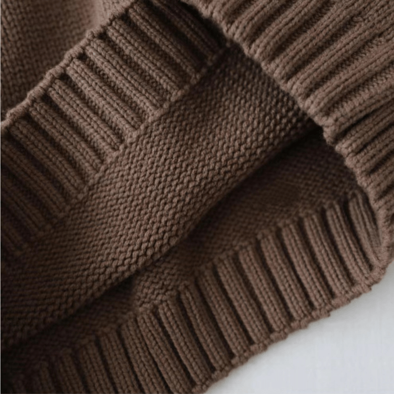 Kid Solid Color Crew Neck Knitted Sweater - image 18