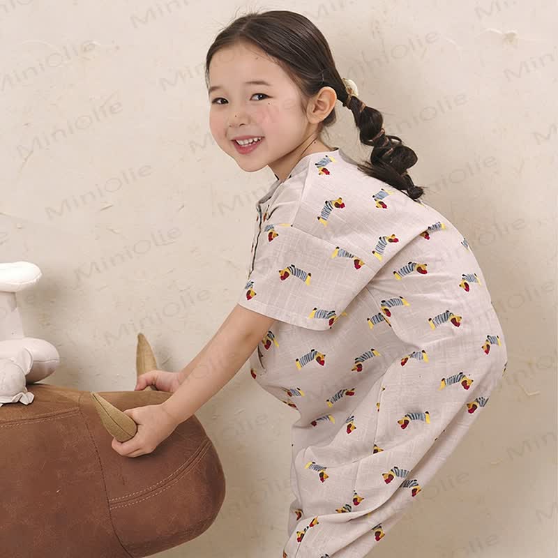 Toddler Animal/Dot/Stripe Print Snap Romper - image 7