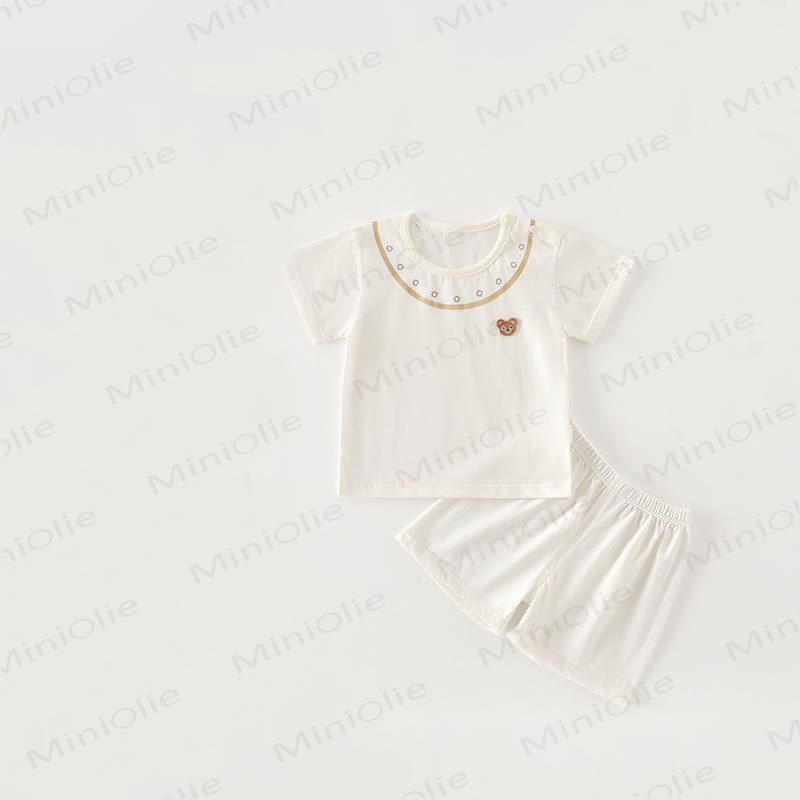 Baby Bear Print and Shorts 2-Piece Set - Beige - 2-3T - image 3